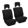 Housses de sièges avant séparés à appuis-têtes pour T2 74-76 en Basketweave Noir (#01) – Image 2
